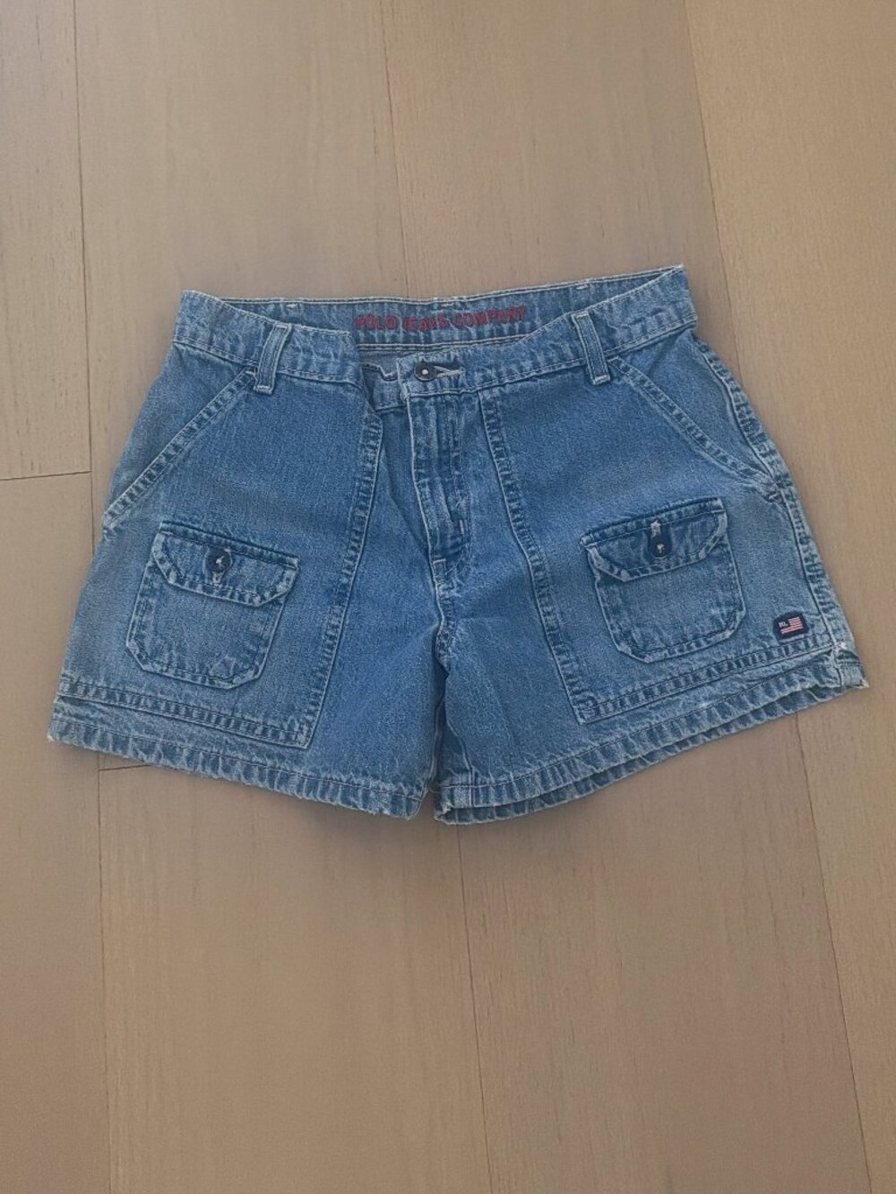 'Joey Potter' Dawson's Creek Tommy Hilfiger Women's Denim Utility Shorts - Blue